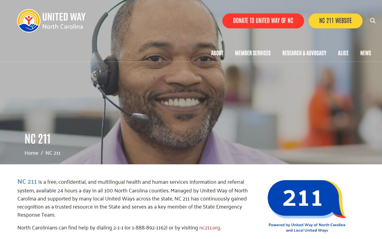 Waxhaw phone codes NC 211 United Way service